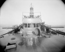 U.S.S. Oregon, forward from top of after turret, between 1896 and 1901. Creator: William H. Jackson
