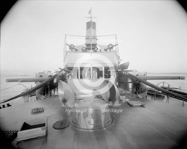 U.S.S. Oregon, forward from top of after turret, between 1896 and 1901. Creator: William H. Jackson.