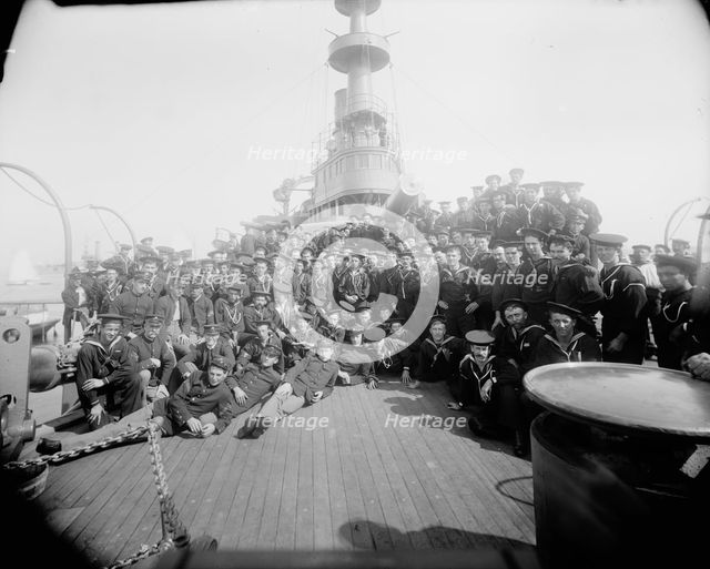 U.S.S. Oregon, ship's company, between 1896 and 1901. Creator: Unknown.
