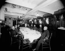 U.S.S. Oregon ward room mess, between 1896 and 1901. Creator: Edward H Hart
