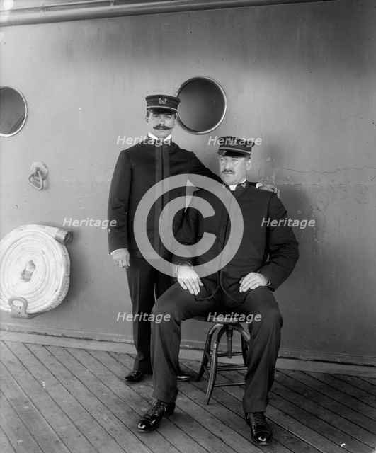 U.S.S. Oregon, warrant officers, between 1896 and 1901. Creator: Unknown.