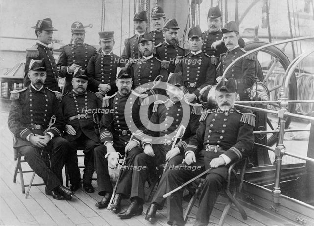 U.S.S. Lancaster, officers, between 1890 and 1901. Creator: Unknown.