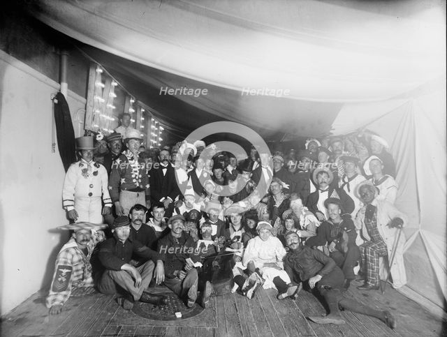 U.S.S. Maine, a fancy dress ball, 1896. Creator: Unknown.