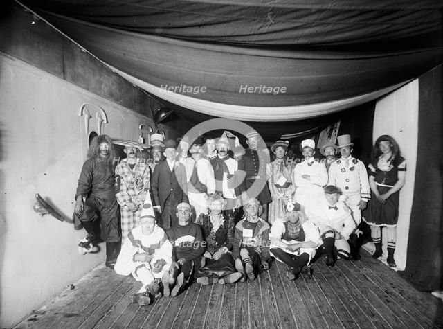 U.S.S. Maine, a fancy dress ball, 1896. Creator: William H. Jackson.