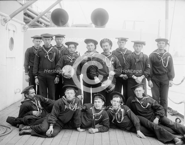 U.S.S. Maine, bachelors' glee club, 1896. Creator: Byron Company.