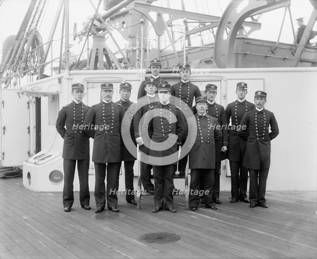 U.S.S. Maine, junior officers, (1896?). Creator: Unknown.