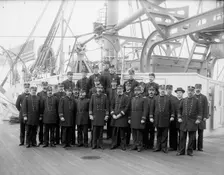 U.S.S. Maine officers, 1896. Creator: Edward H Hart