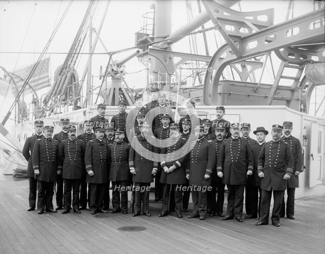 U.S.S. Maine officers, 1896. Creator: Edward H Hart.
