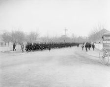 U.S.S. Maine, land drill, (1896?). Creator: Unknown