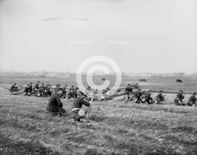U.S.S. Maine, marine skirmish drill, (1896?). Creator: Unknown.