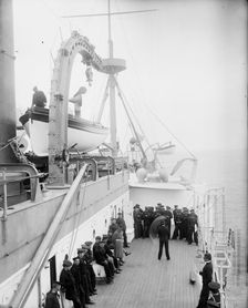 U.S.S. Maine, signal drill, (1896?). Creator: William H. Jackson