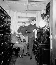 U.S.S. Maine, paymaster's room, 1896. Creator: Unknown