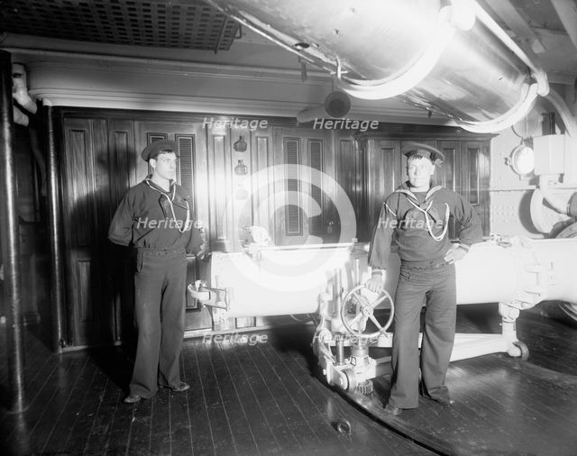 U.S.S. Maine, torpedo tube, (1896?). Creator: Unknown.