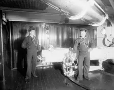 U.S.S. Maine, torpedo tube, (1896?). Creator: Unknown