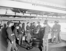 U.S.S. Massachusetts, 6 inch gun and crew, between 1896 and 1901. Creator: Unknown