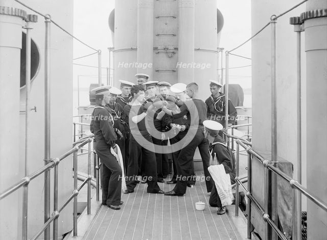U.S.S. Massachusetts, boxing, between 1896 and 1901. Creator: Unknown.