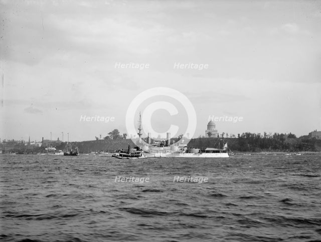 U.S.S. Massachusetts, Dewey Naval Parade, 1899. Creator: Unknown.