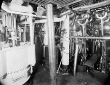 U.S.S. Massachusetts, engine room, between 1896 and 1901. Creator: Unknown