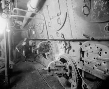 U.S.S. Massachusetts, fire room, between 1896 and 1901. Creator: Unknown