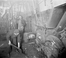 U.S.S. Massachusetts, fire room, between 1896 and 1901. Creator: Unknown
