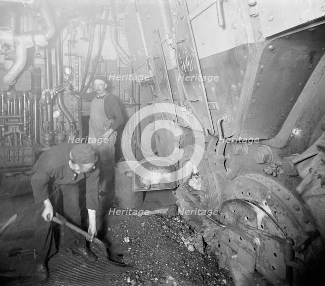 U.S.S. Massachusetts, fire room, between 1896 and 1901. Creator: Unknown.