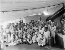 U.S.S. Massachusetts, group of sailors, between 1896 and 1901. Creator: Unknown