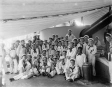 U.S.S. Massachusetts, group of sailors, between 1896 and 1901. Creator: Unknown