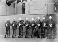 U.S.S. Massachusetts, marine guard, between 1896 and 1901. Creator: Unknown
