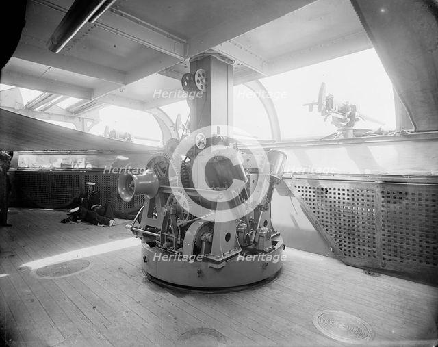 U.S.S. Massachusetts, steam hoisting gear, between 1896 and 1901. Creator: Unknown.