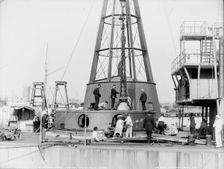 U.S.S. Miantonomoh, mounting 10 inch guns, between 1891 and 1901. Creator: Edward H Hart
