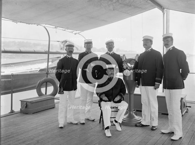 U.S.S. Nahant, captain and officers, 1898, 1898. Creator: Unknown.