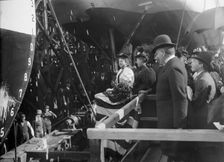 U.S.S. Nashville, "I christen thee Nashville", 1895. Creator: Unknown