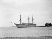 U.S.S. New Hampshire at Coasters Harbor, between 1890 and 1901. Creator: Unknown
