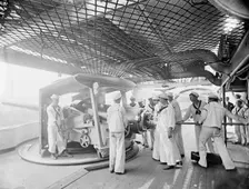 U.S.S. New York, 8 inch gun and crew, between 1893 and 1901. Creator: William H. Jackson