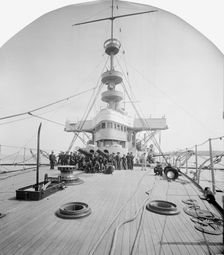 U.S.S. New York, forecastle deck, between 1893 and 1901. Creator: William H. Jackson