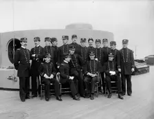 U.S.S. New York, junior officers, between 1893 and 1901. Creator: William H. Jackson