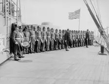 U.S.S. New York, marine guard, between 1893 and 1901. Creator: William H. Jackson
