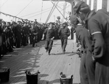 U.S.S. New York, spud race, anniversary of Santiago, 1899 July 3. Creator: Unknown