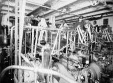 U.S.S. Newark, engine room, between 1891 and 1901. Creator: William H. Jackson