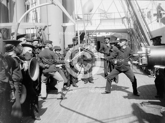 U.S.S. Newark, sword exercise, between 1891 and 1901. Creator: Unknown.