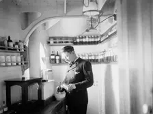 U.S.S. Newark, the apothecary, between 1891 and 1901. Creator: Unknown