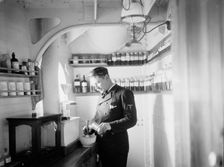 U.S.S. Newark, the apothecary, between 1891 and 1901. Creator: Unknown