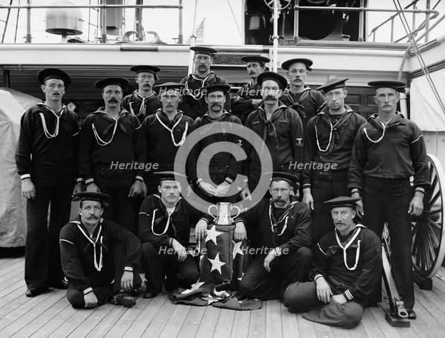U.S.S. San Francisco, a group of sailors, between 1890 and 1901. Creator: Unknown.