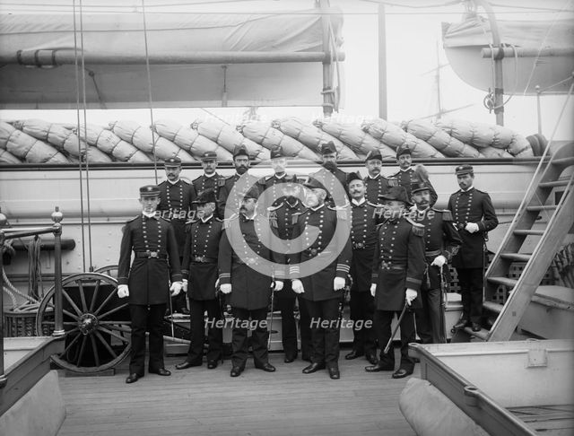 U.S.S. Pensacola, officers, between 1890 and 1901. Creator: Unknown.