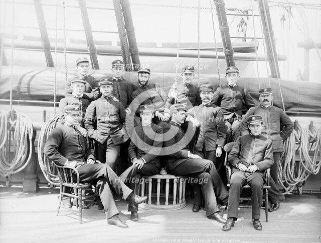 U.S.S. Pensacola, junior officers, between 1890 and 1901. Creator: Edward H Hart.