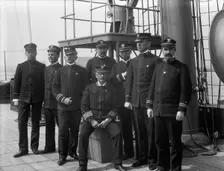 U.S.S. Raleigh, Capt. Coghlan and officers, (1898?). Creator: Edward H Hart
