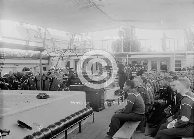 U.S.S. Richmond, church services, between 1890 and 1901. Creator: Unknown.