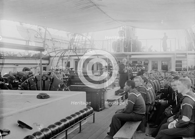U.S.S. Richmond, church services, between 1890 and 1901. Creator: Unknown.