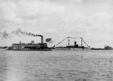 U.S.S. Texas and the Whisper, c1900. Creator: Unknown