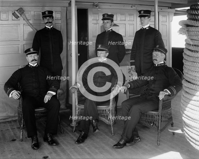 U.S.S. Vixen, Capt. and officers, between 1890 and 1901. Creator: Unknown.
